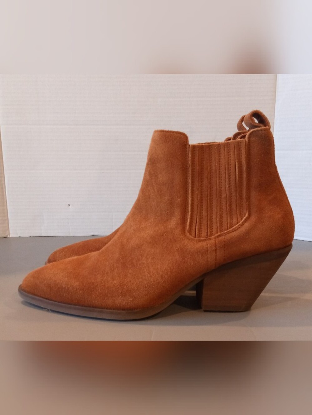 Patina Suede Ankle Boots in Brown Women's Size 8